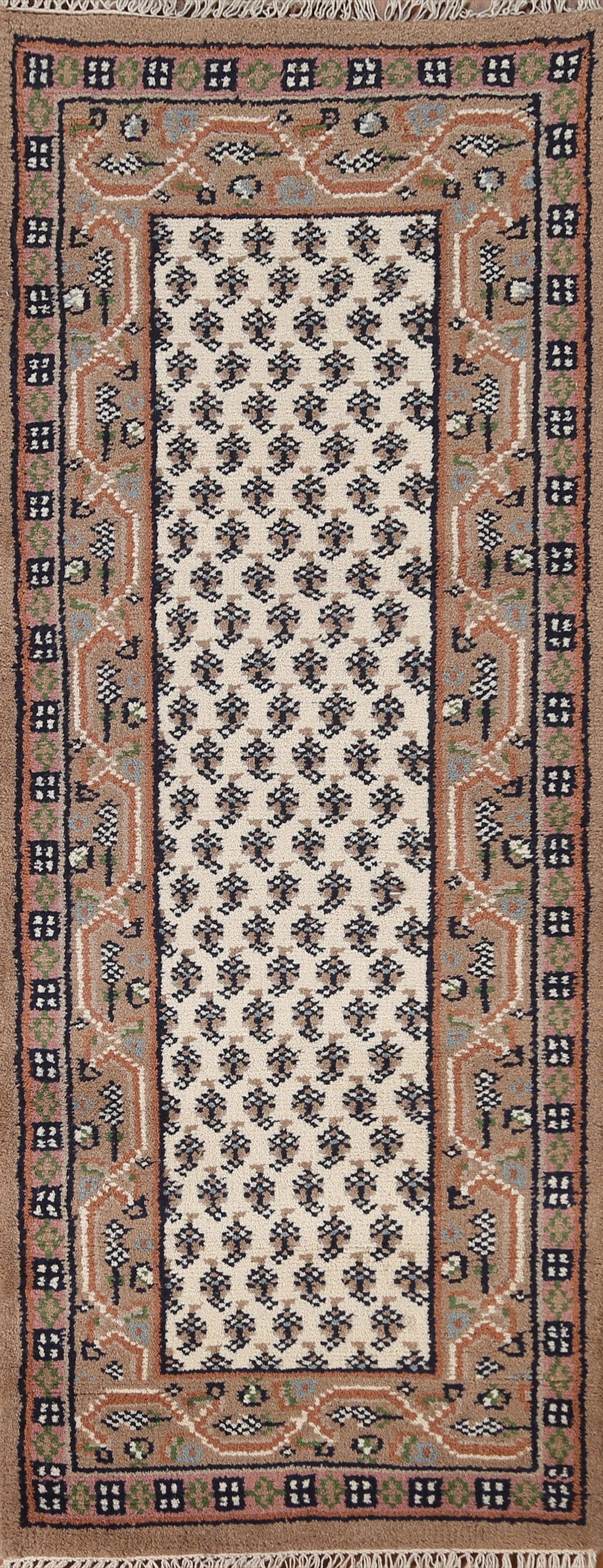 Ivory Boteh Botemir Oriental Rug 3x6