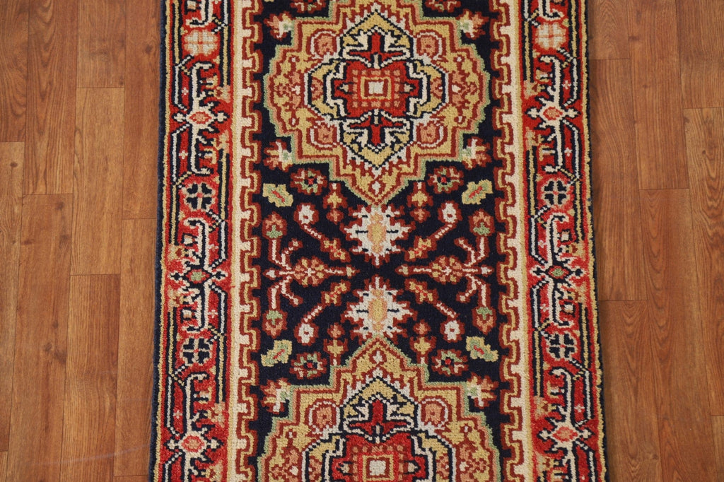 Geometric Heriz Serapi Runner Rug 2x6