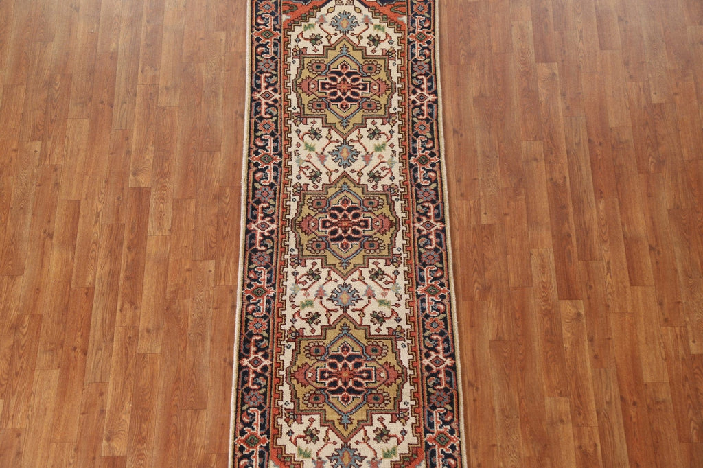 Ivory Heriz Serapi Oriental Runner Rug 3x8