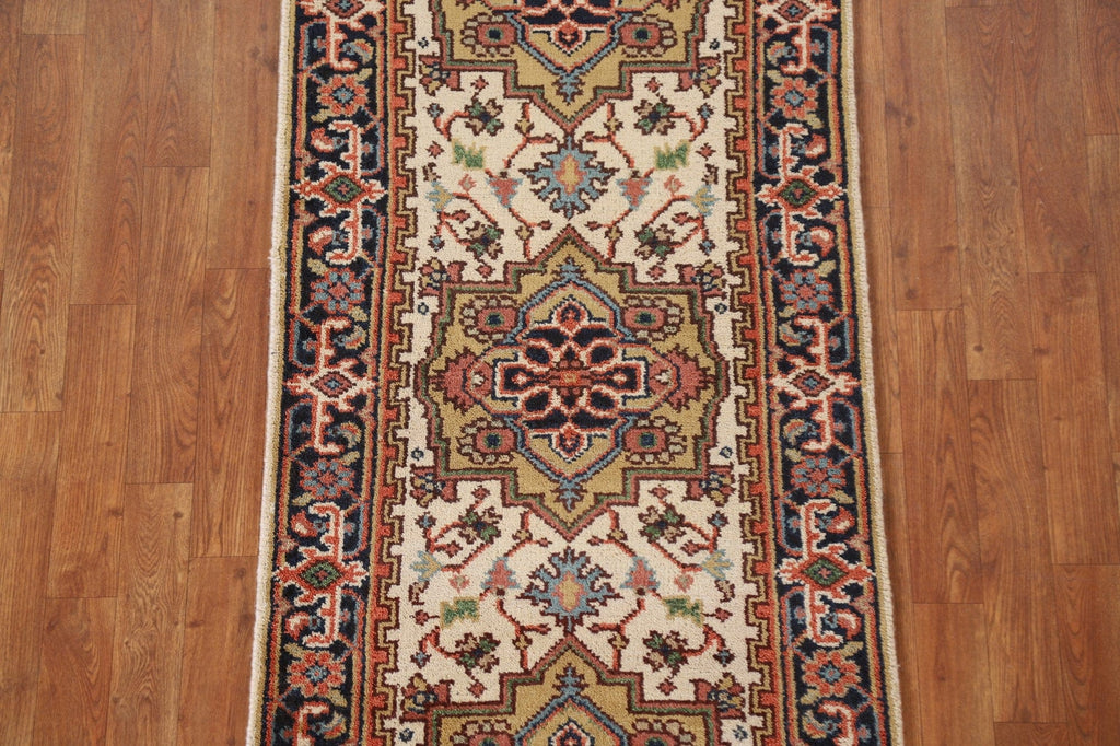 Ivory Heriz Serapi Oriental Runner Rug 3x8