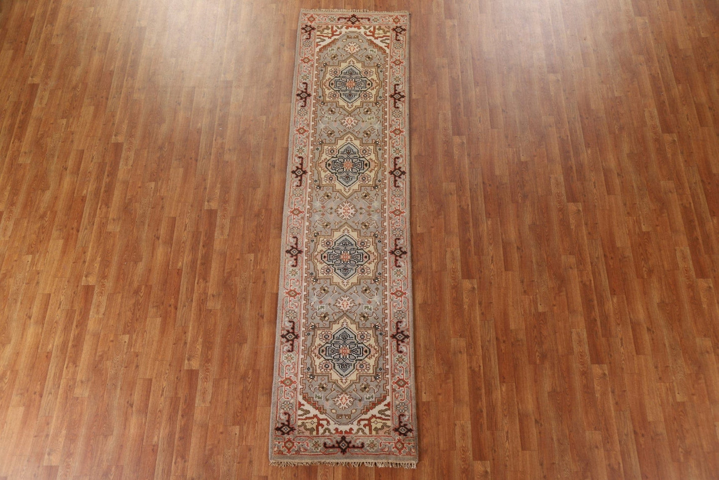 Geometric Heriz Serapi Oriental Runner Rug 3x10