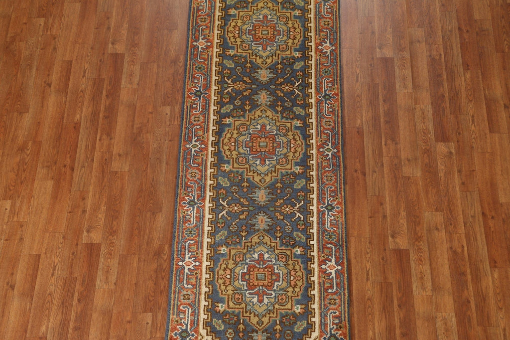 Wool Heriz Serapi Oriental Runner Rug 3x8