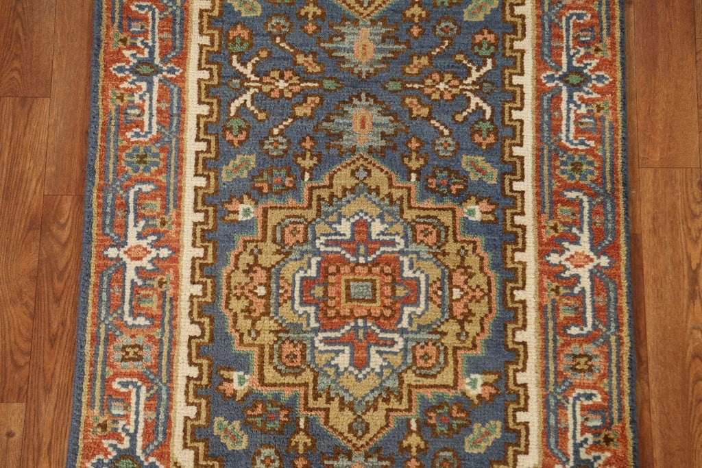 Wool Heriz Serapi Oriental Runner Rug 3x8