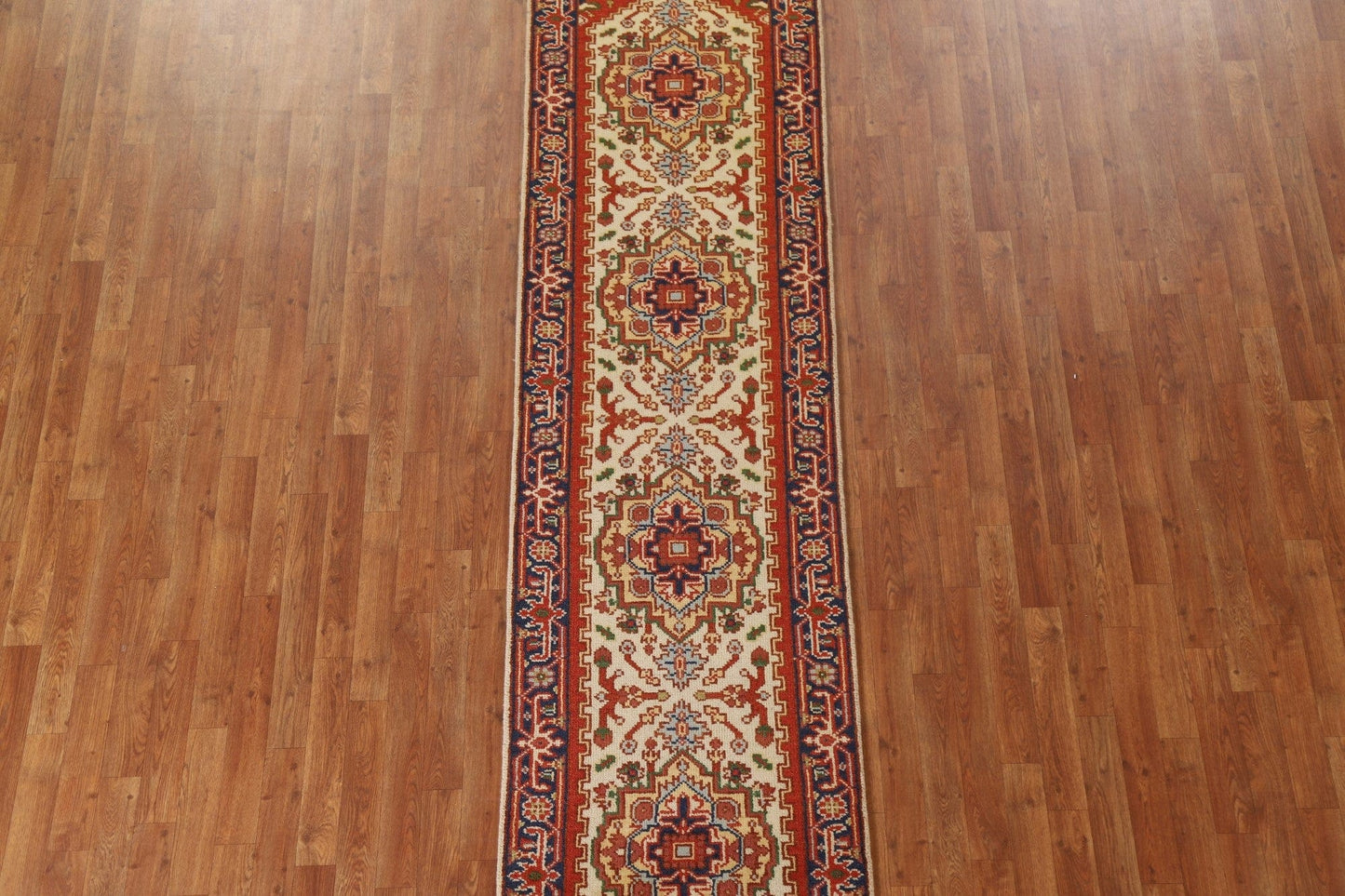 Geometric Heriz Serapi Oriental Runner Rug 3x10