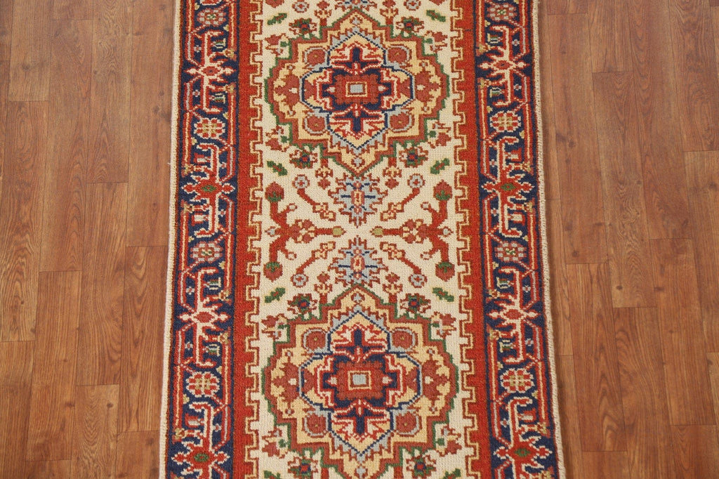 Geometric Heriz Serapi Oriental Runner Rug 3x10