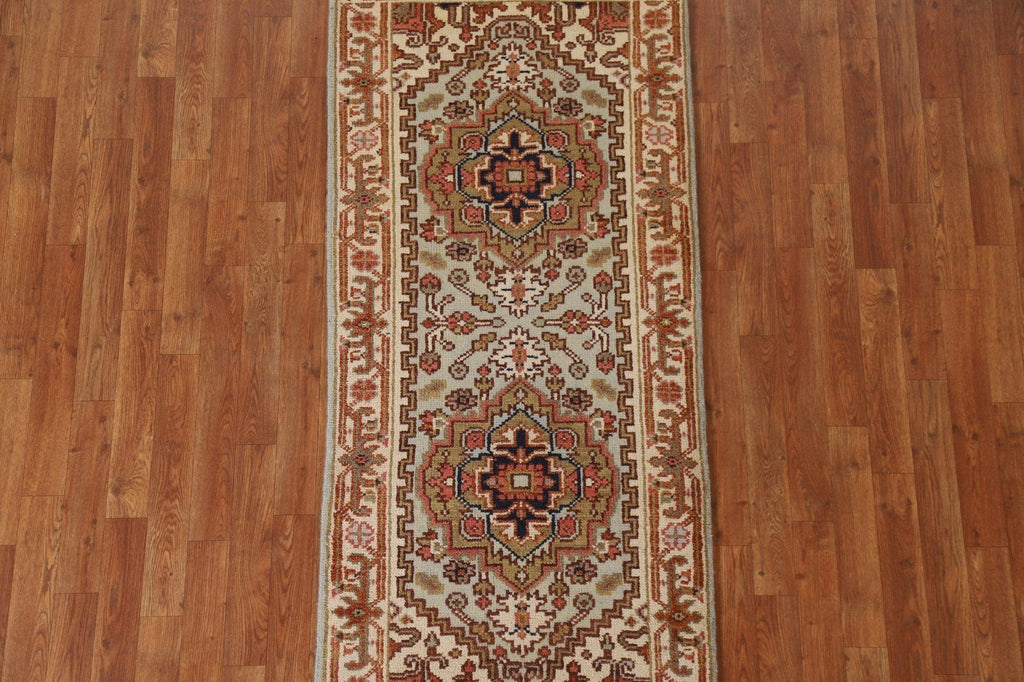 Geometric Heriz Serapi Oriental Runner Rug 3x8