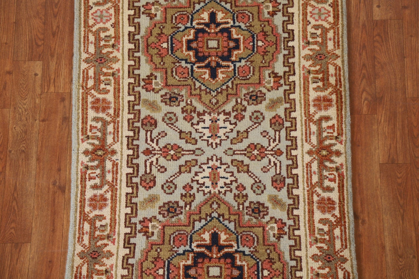 Geometric Heriz Serapi Oriental Runner Rug 3x8