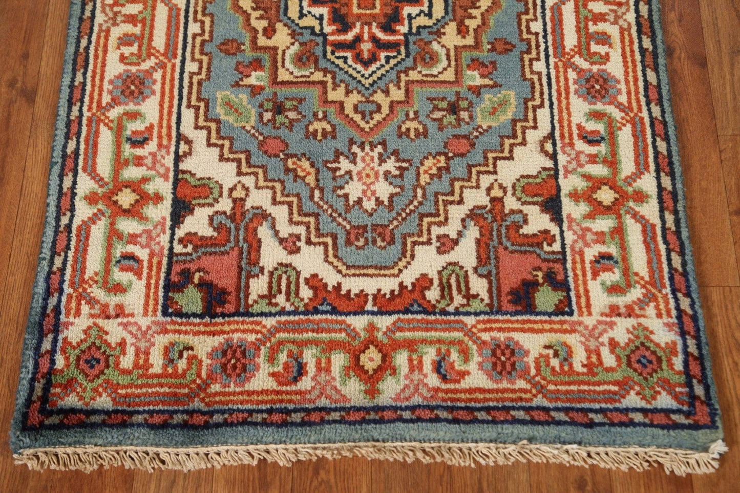 Light Blue Heriz Serapi Oriental Rug 3x6