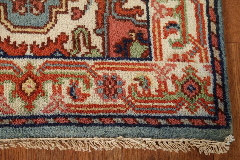 Light Blue Heriz Serapi Oriental Rug 3x6