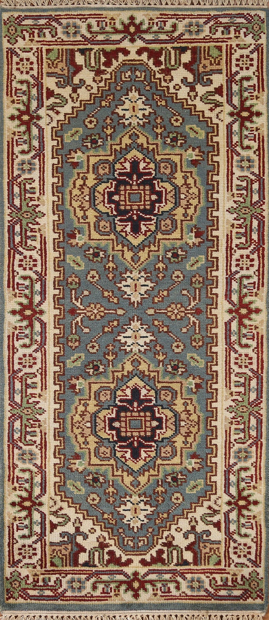 Handmade Heriz Serapi Runner Rug 2x6