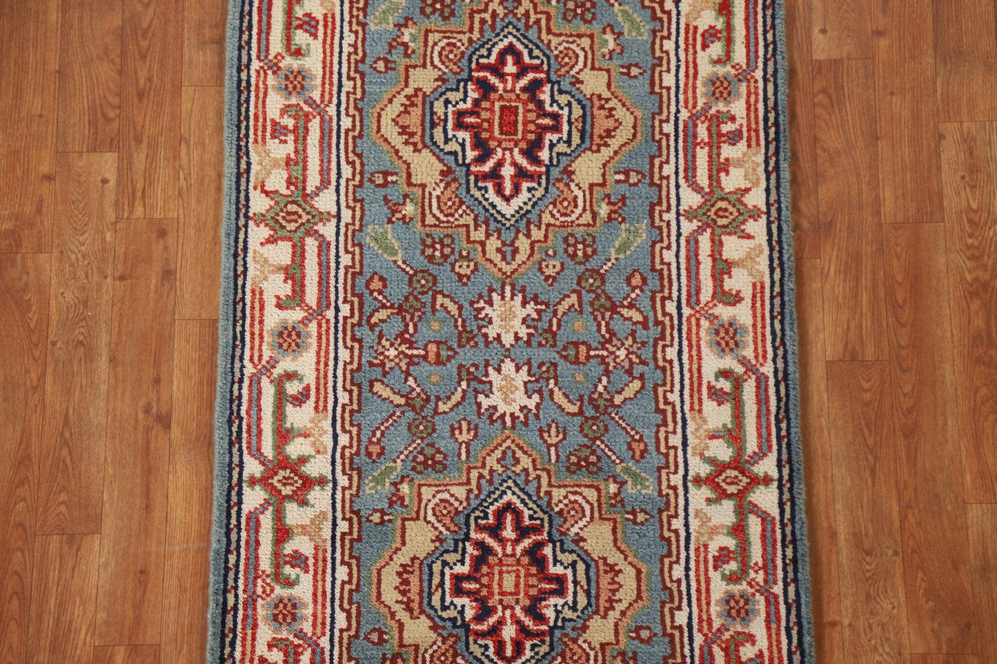 Light Blue Heriz Serapi Oriental Rug 3x6