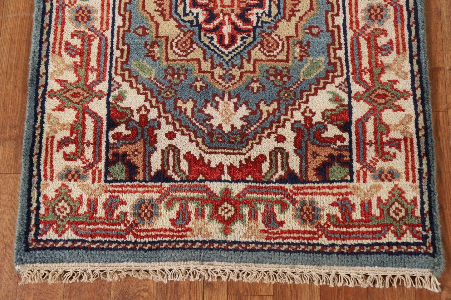 Light Blue Heriz Serapi Oriental Rug 3x6