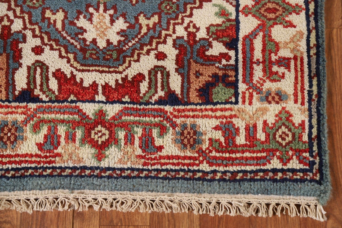 Light Blue Heriz Serapi Oriental Rug 3x6