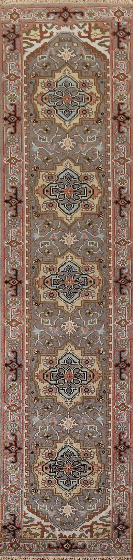 Geometric Heriz Serapi Oriental Runner Rug 3x12