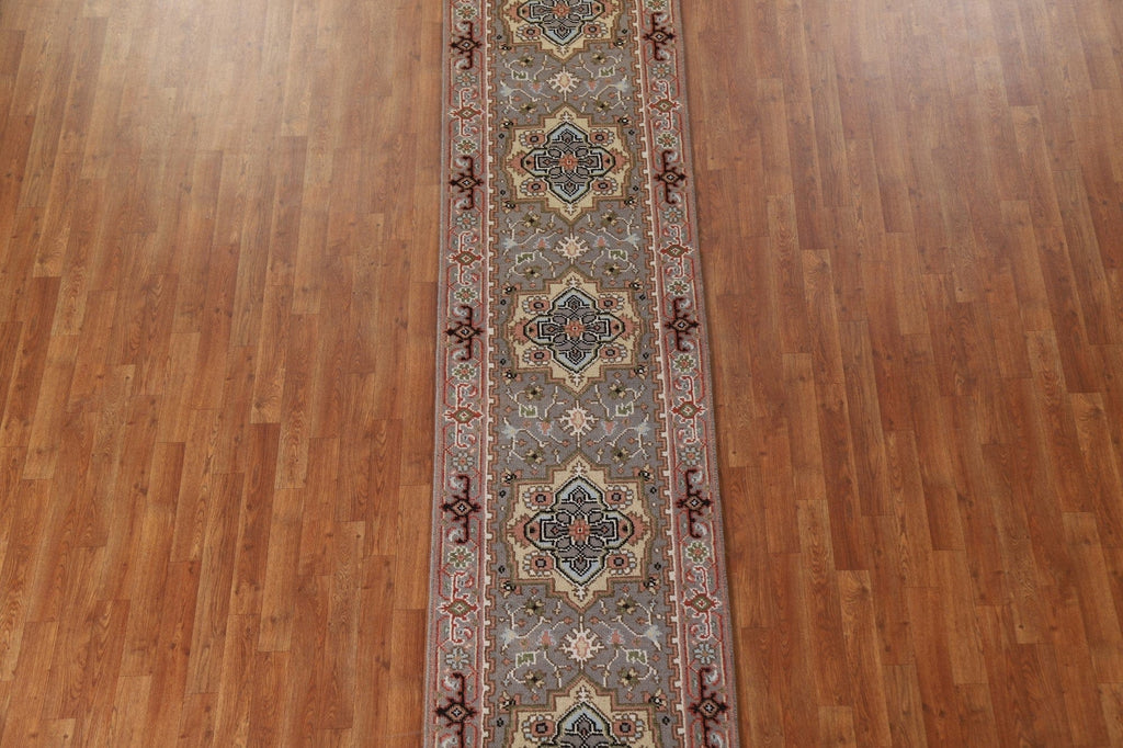 Geometric Heriz Serapi Oriental Runner Rug 3x12