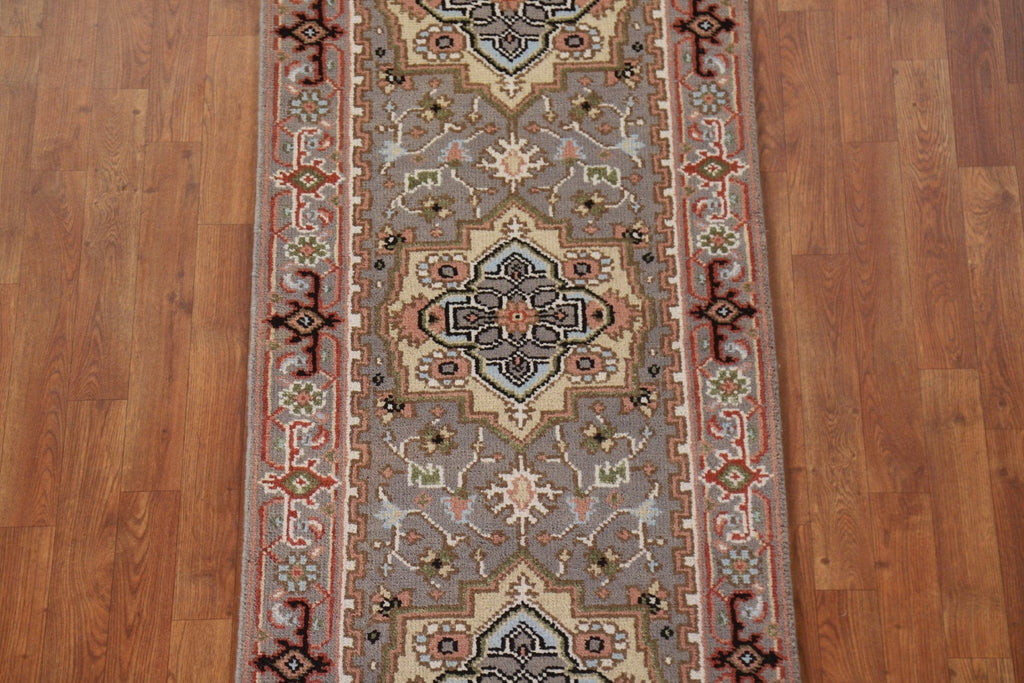 Geometric Heriz Serapi Oriental Runner Rug 3x12