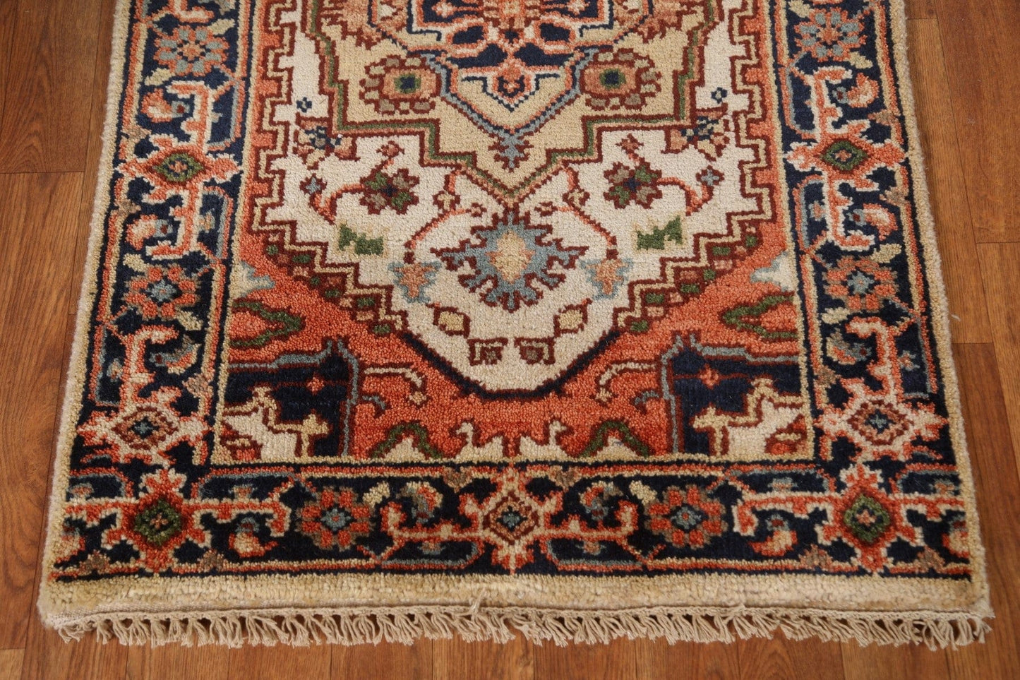 Geometric Heriz Serapi Runner Rug 3x10