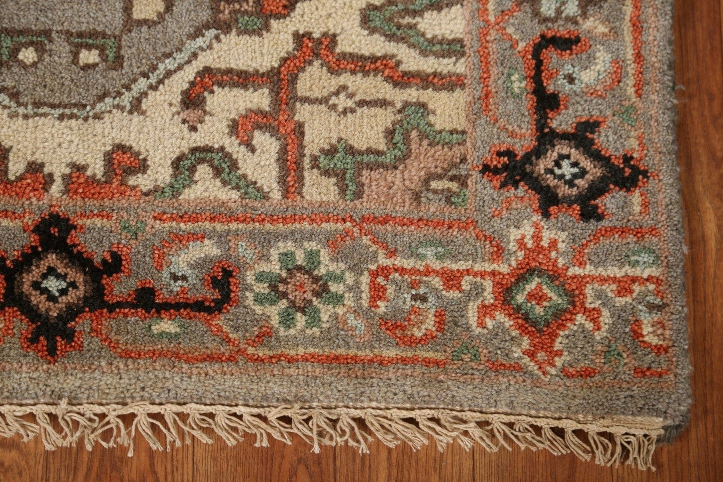 Handmade Heriz Serapi Wool Runner Rug 3x10