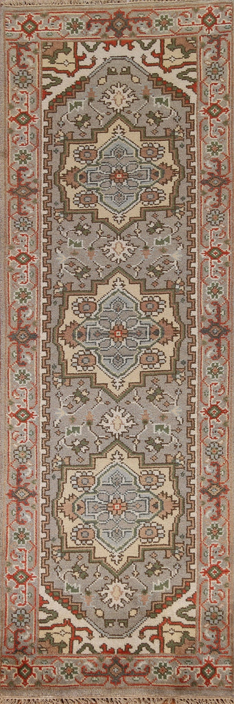 Gray Heriz Serapi Oriental Runner Rug 3x8