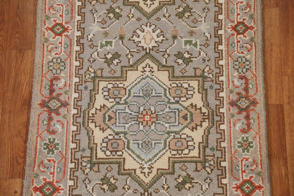 Gray Heriz Serapi Oriental Runner Rug 3x8