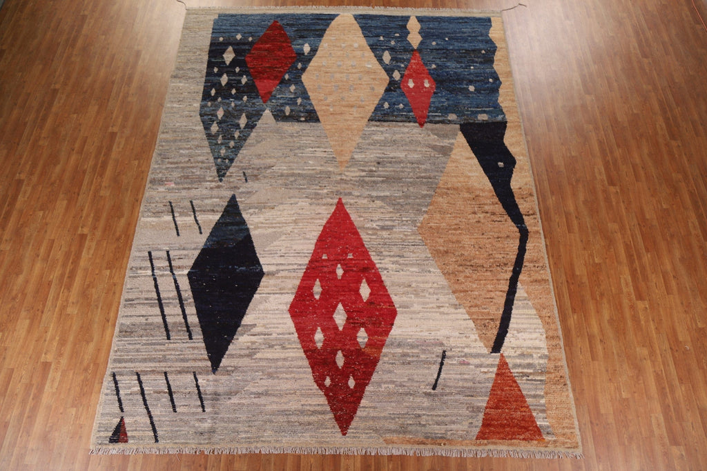 Handmade Moroccan Large Area Rug 10x14