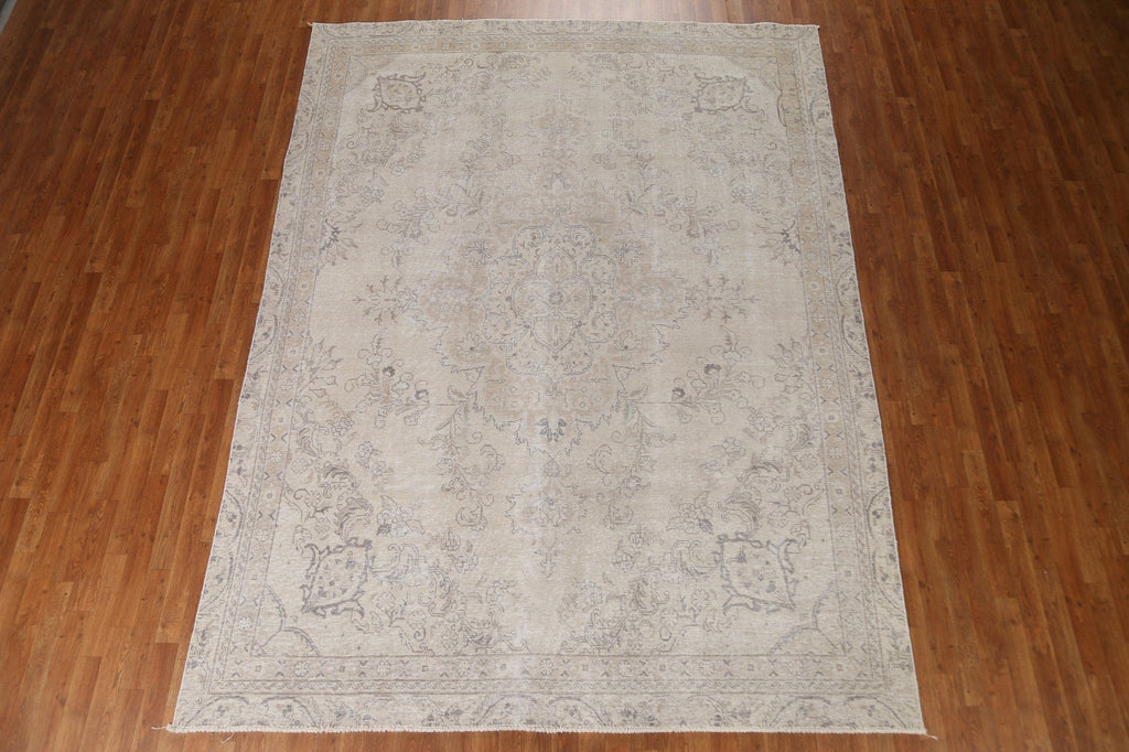 Distressed Tabriz Persian Area Rug 8x11