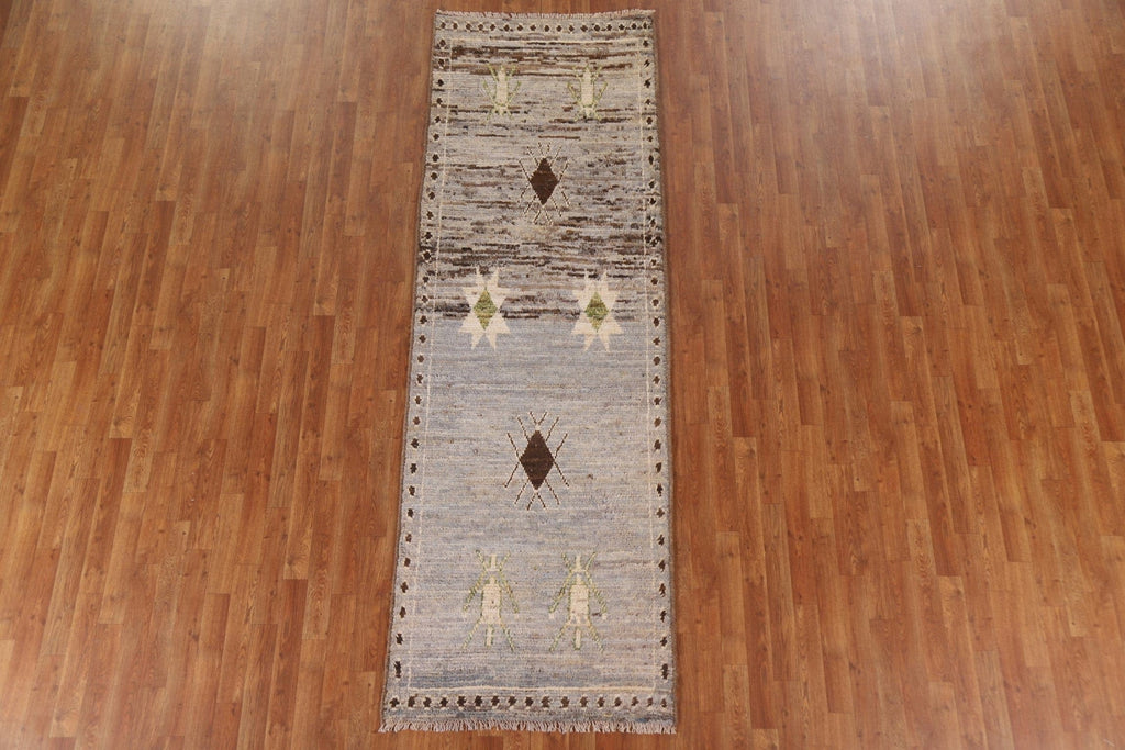 Handmade Moroccan Runner Rug 3x10