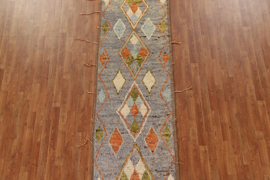 Geometric Moroccan Oriental Runner Rug 3x10