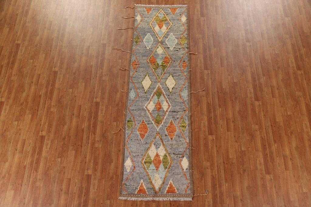 Geometric Moroccan Oriental Runner Rug 3x10