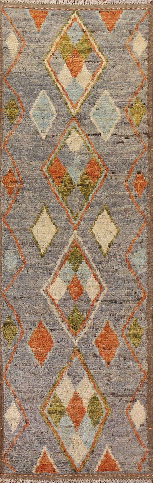 Geometric Moroccan Oriental Runner Rug 3x10