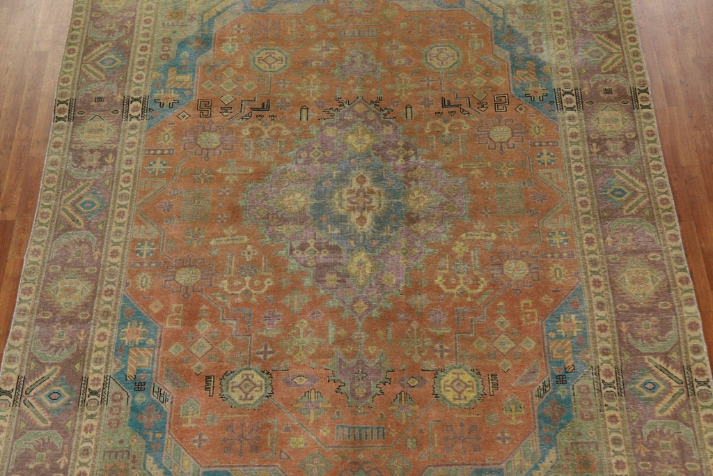 Over-Dyed Wool Tabriz Persian Area Rug 10x13