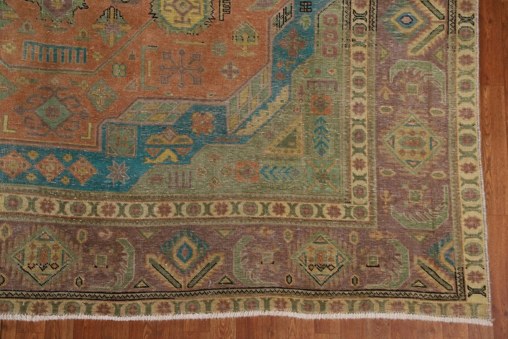 Over-Dyed Wool Tabriz Persian Area Rug 10x13