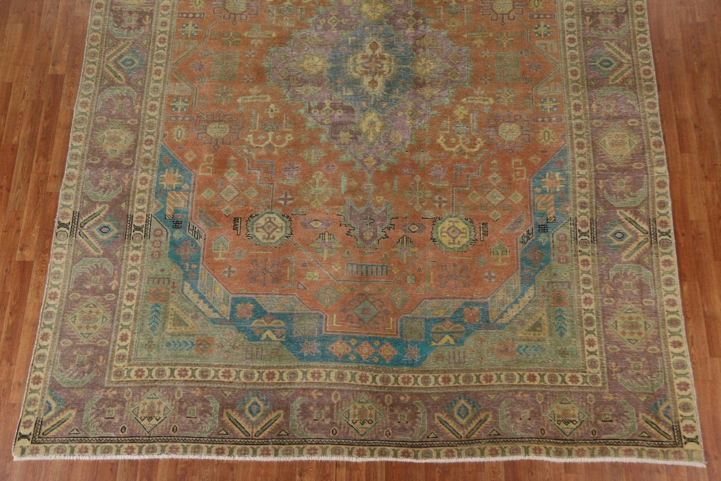 Over-Dyed Wool Tabriz Persian Area Rug 10x13