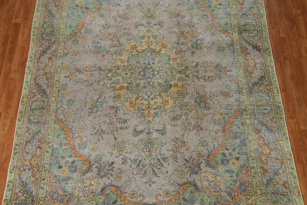 Traditional Over-Dyed Tabriz Persian Area Rug 8x11