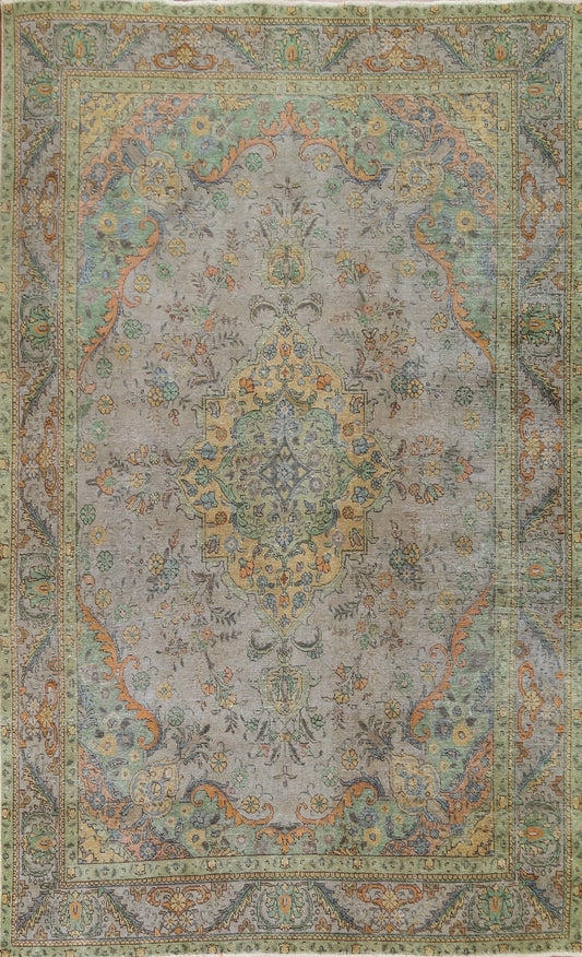 Traditional Over-Dyed Tabriz Persian Area Rug 8x11