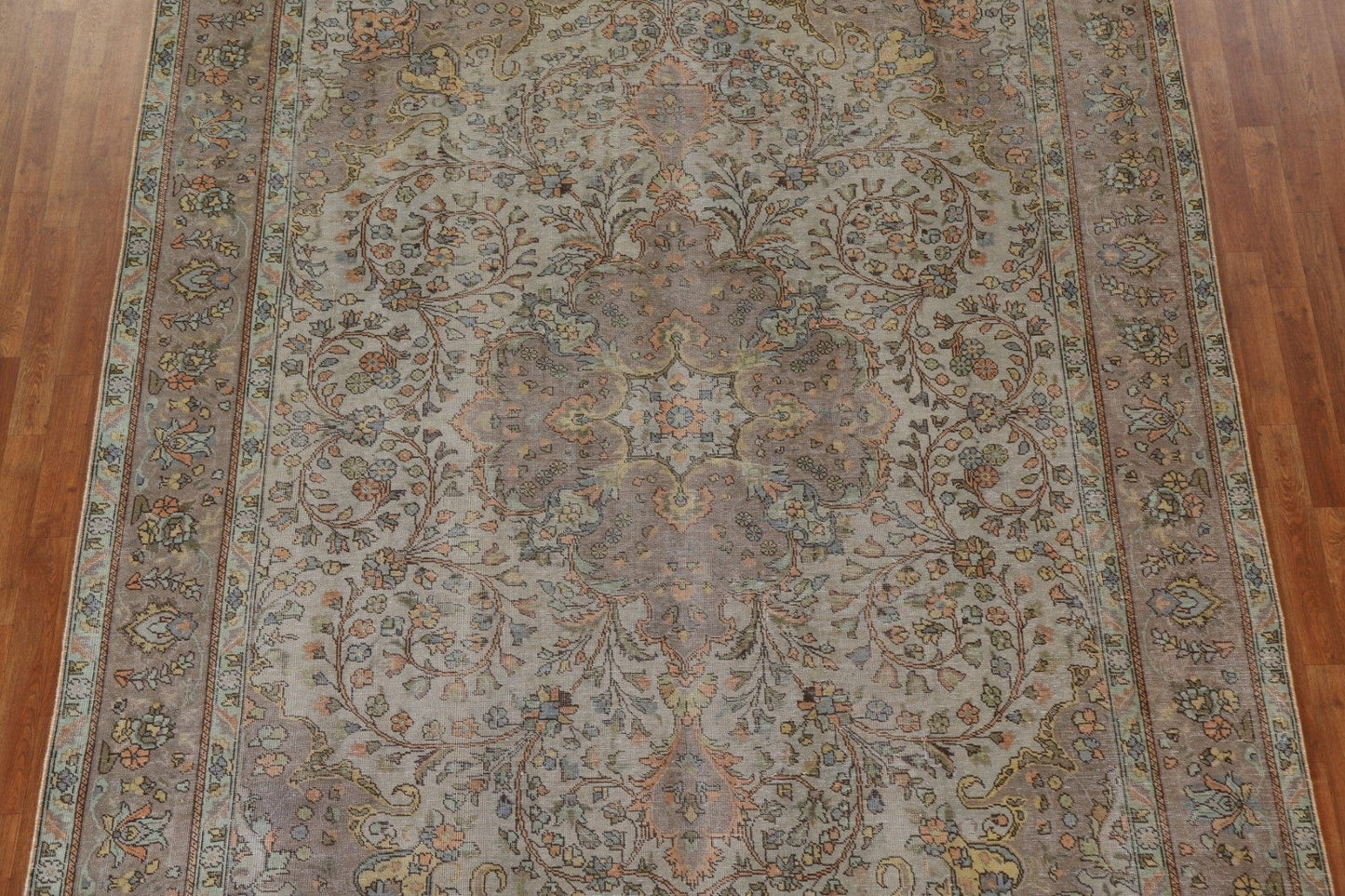 Distressed Over-Dyed Tabriz Persian Area Rug 8x11