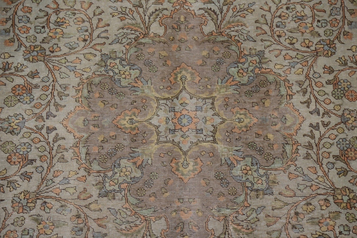 Distressed Over-Dyed Tabriz Persian Area Rug 8x11