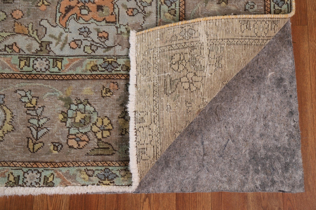 Distressed Over-Dyed Tabriz Persian Area Rug 8x11