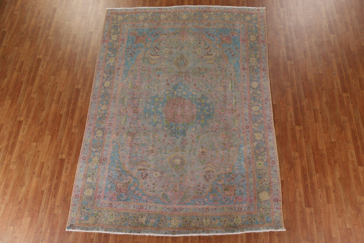 Antique Over-Dyed Tabriz Persian Area Rug 8x11