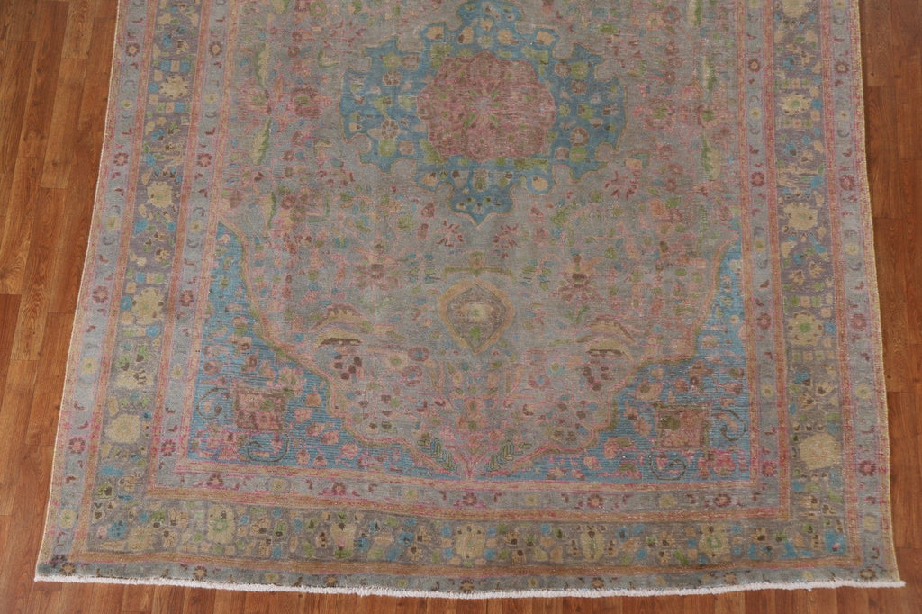 Antique Over-Dyed Tabriz Persian Area Rug 8x11