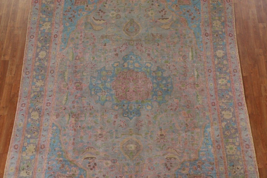 Antique Over-Dyed Tabriz Persian Area Rug 8x11