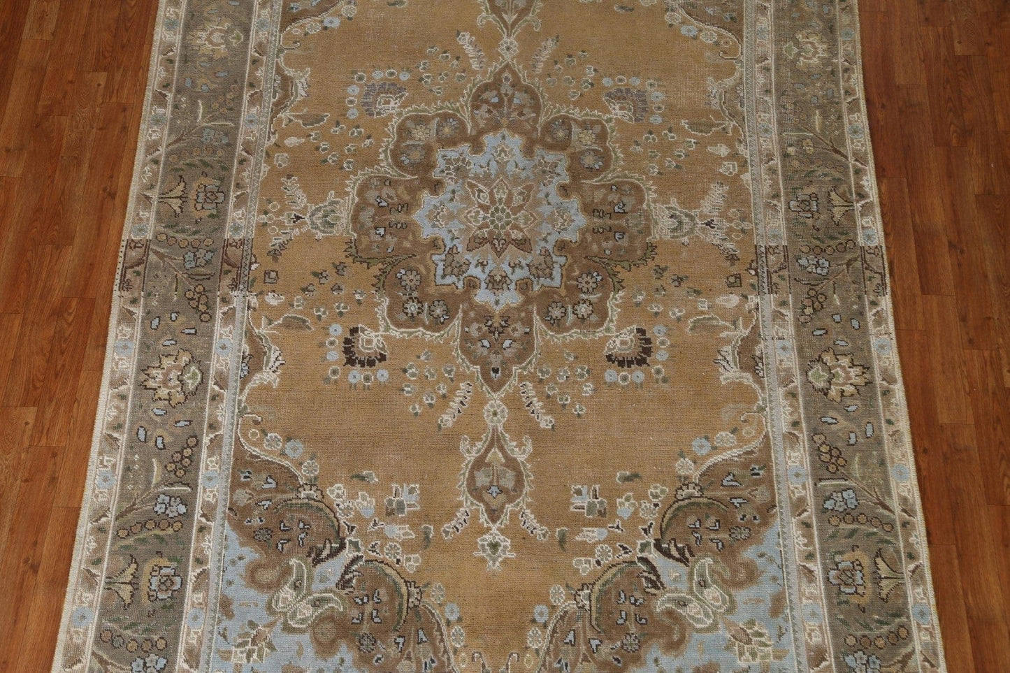 Vintage Over-Dyed Tabriz Persian Area Rug 7x10