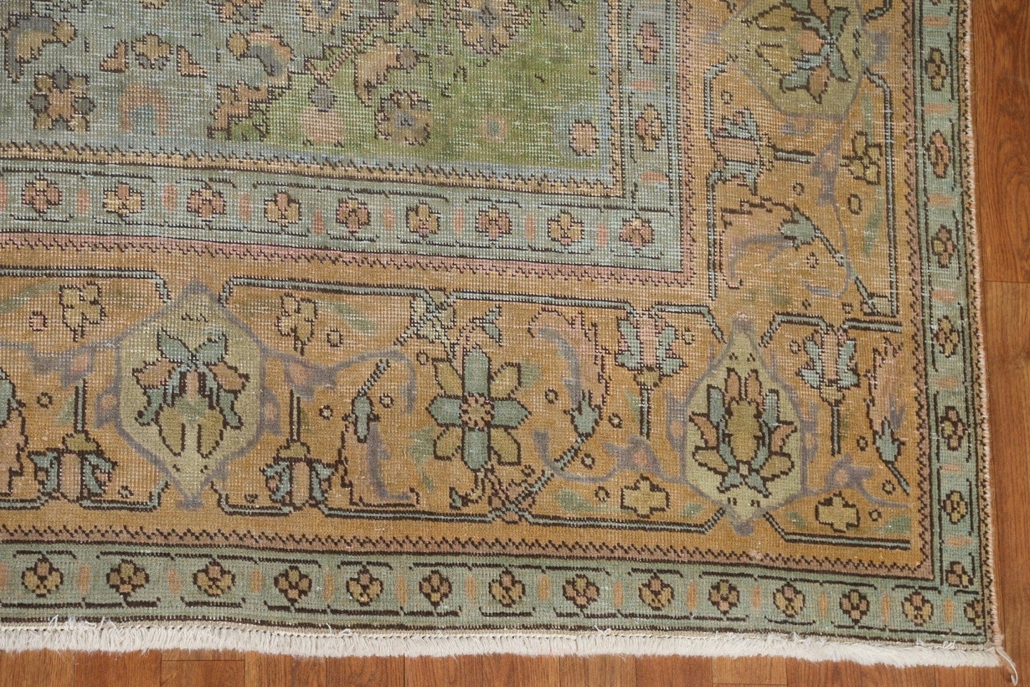 Distressed Over-Dyed Tabriz Persian Area Rug 10x12