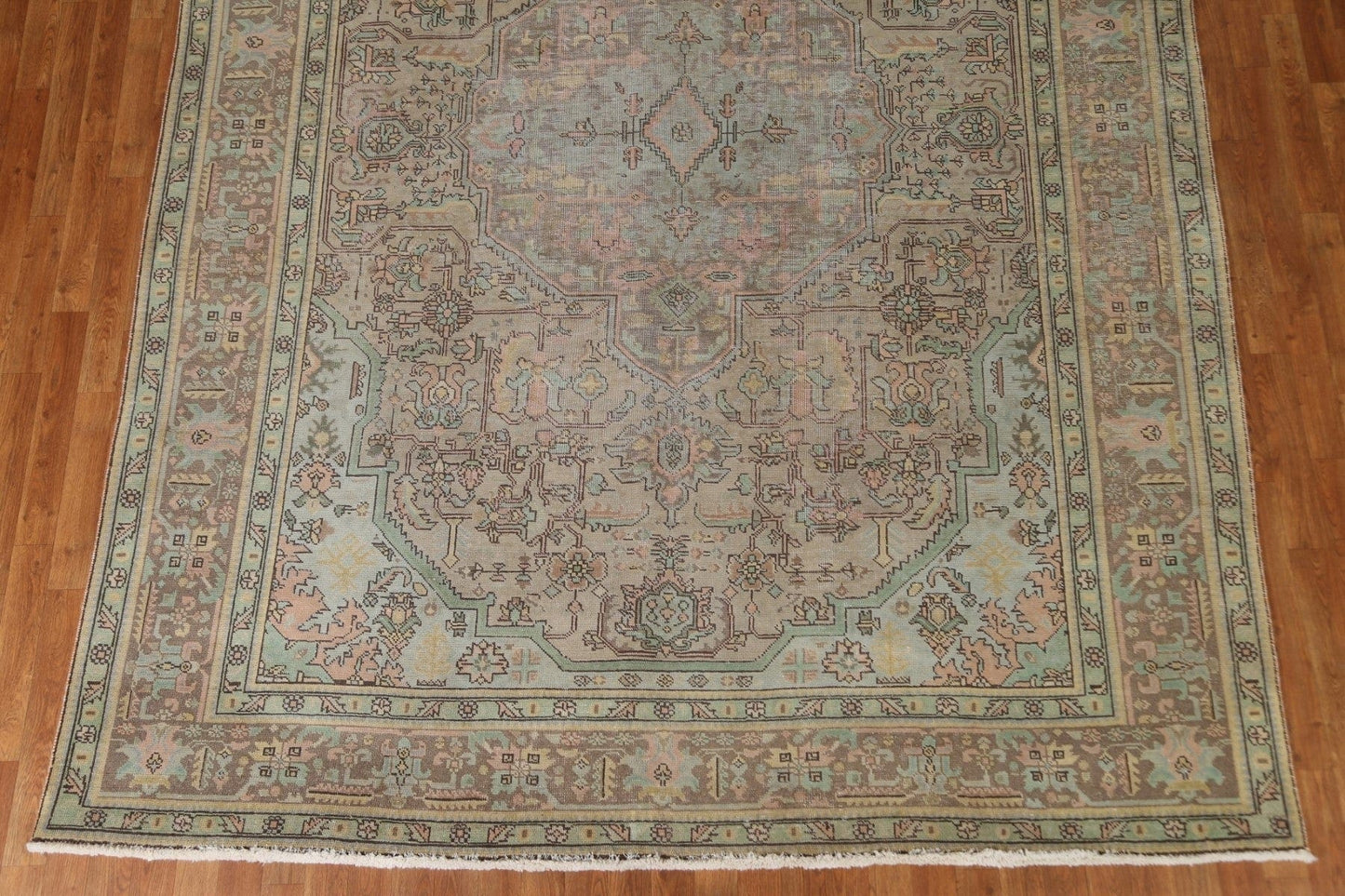 Distressed Over-Dyed Tabriz Persian Area Rug 8x11