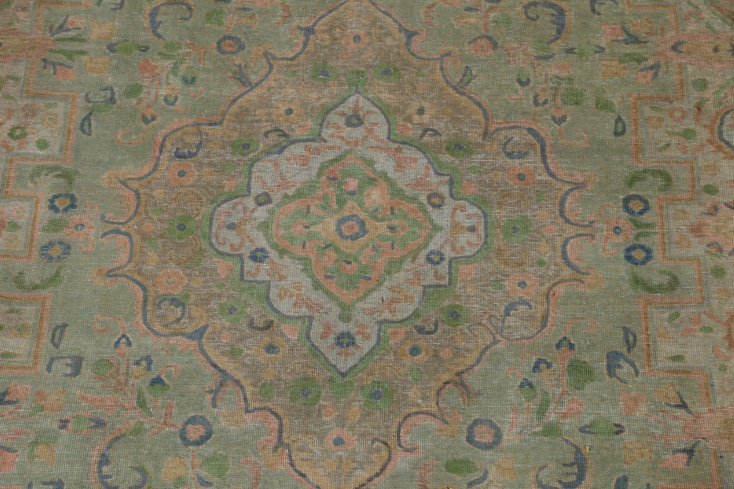 Distressed Over-Dyed Tabriz Persian Area Rug 8x11