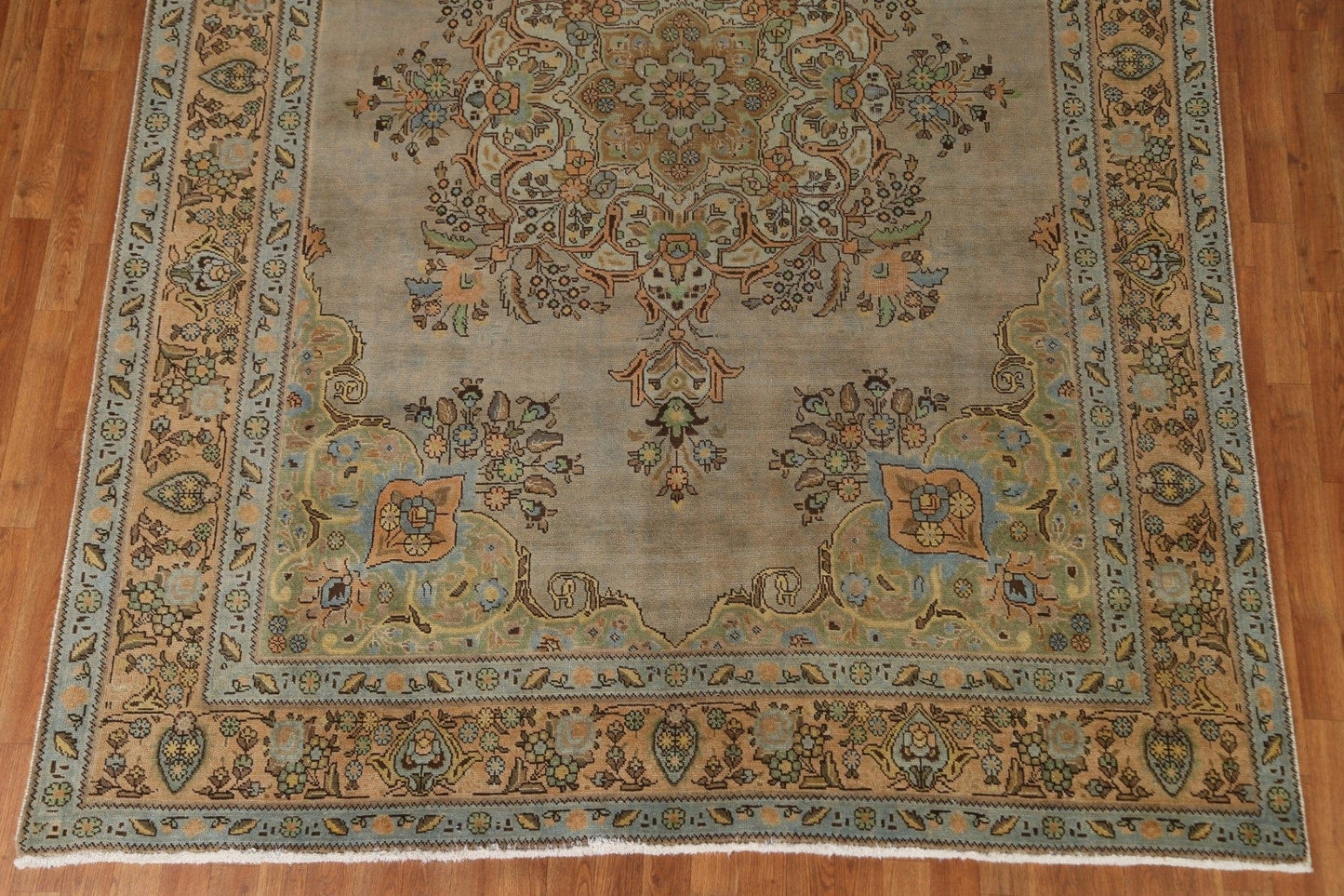 Distressed Over-Dyed Tabriz Persian Area Rug 7x10