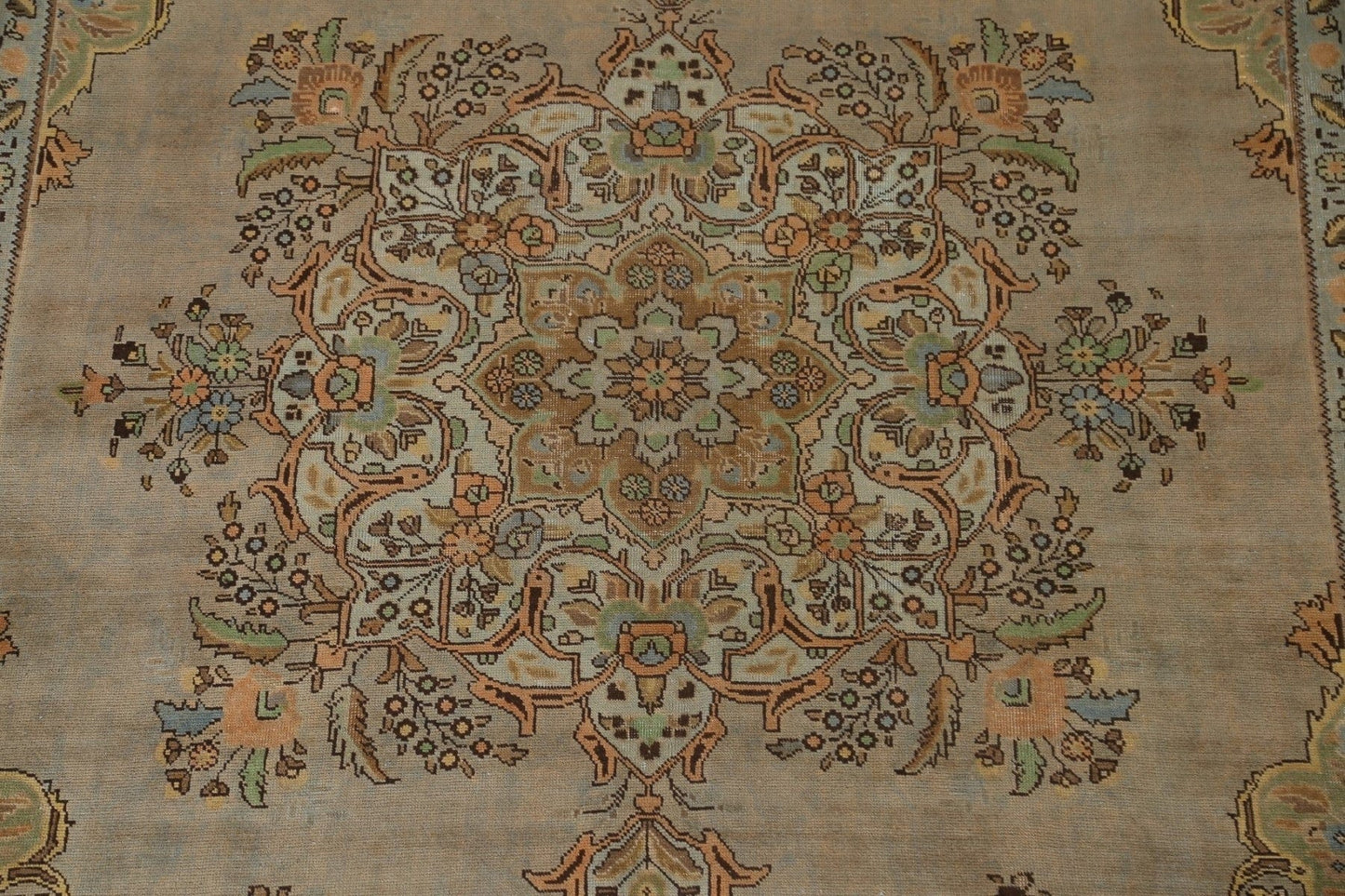 Distressed Over-Dyed Tabriz Persian Area Rug 7x10