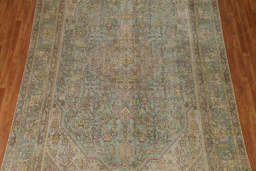 Distressed Over-Dyed Tabriz Persian Area Rug 8x11