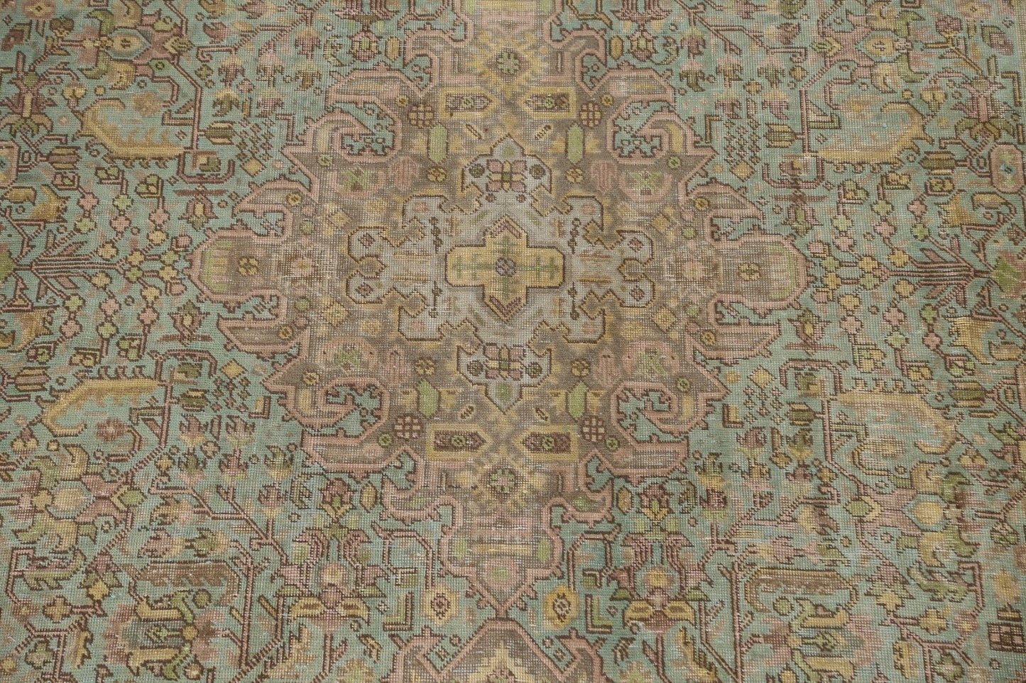 Distressed Over-Dyed Tabriz Persian Area Rug 8x11