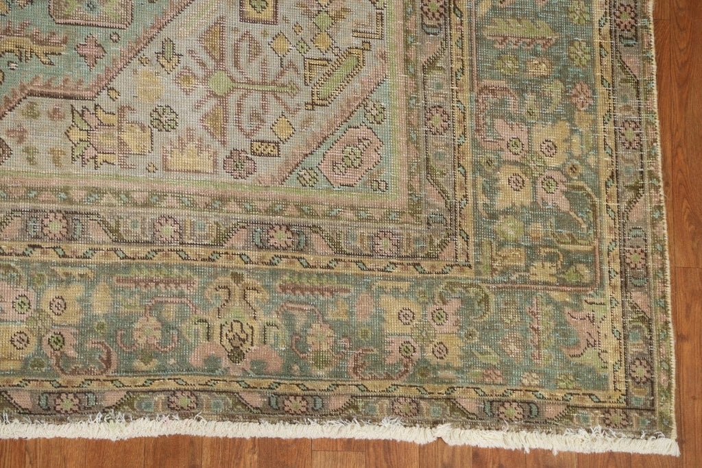 Distressed Over-Dyed Tabriz Persian Area Rug 8x11